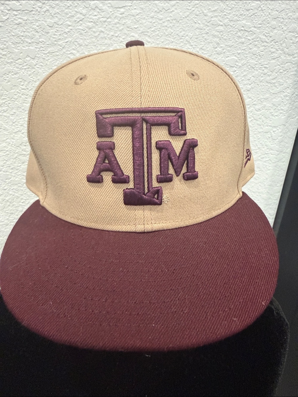 New Era Texas A&M Two-Tone Tan and Maroon Snapback Hat